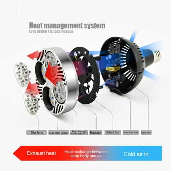 E27 35W P30 Светодиодная лампа PAR30 Super Light Яркий прожектор для домашней студии