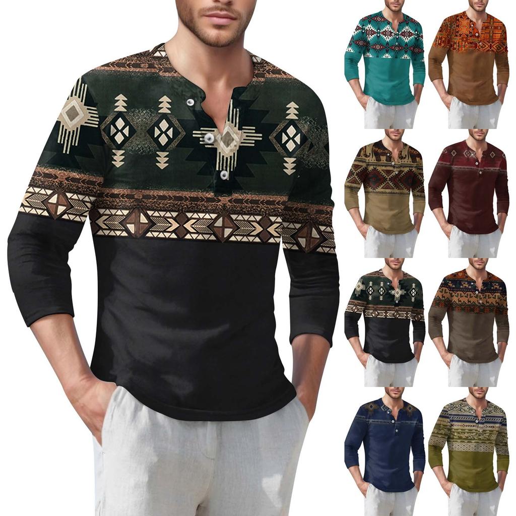 Men'S T-Shirt Street Casual Fashion Long Sleeved Top