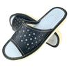 Black women's slippers, women's summer slippers with open toes 42