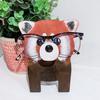 Wooden Animal Eyeglass Holder Hand-Carved Tabletop Glasses Holder Animal Eyeglass Organizer for Home Office School Desk