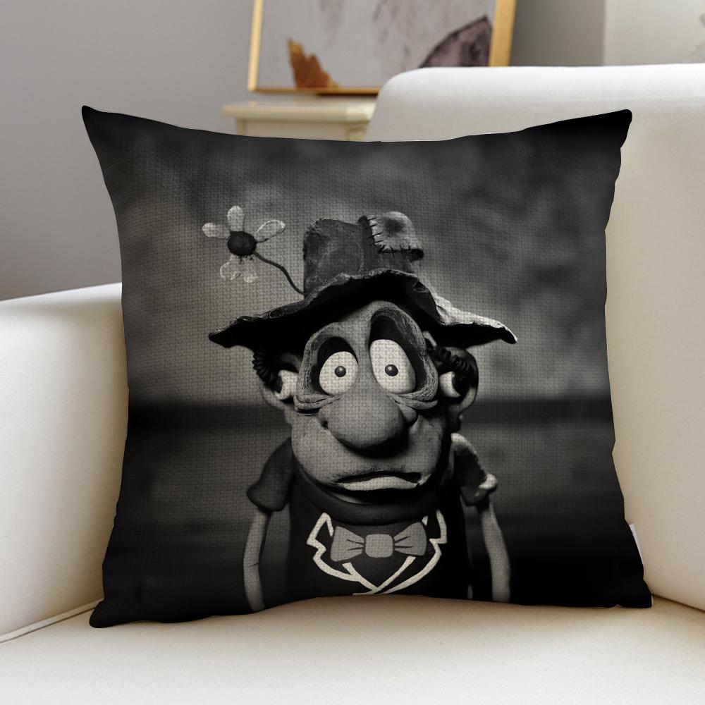 Lovely EErnie BiscuitS Cushion Cover Breathable and skinfriendly linen pillowcase square removable and washable cushion