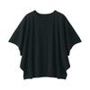 MUJI Washable Wool Poncho Size BA1PQA4A Women's High-Gauge Sweater, Black, L,