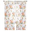 Summer Flowers Plants Green Leaves Watercolor Tulle Voile Curtains for Bedroom Living Room Window Curtain Sheer Organza Drapes