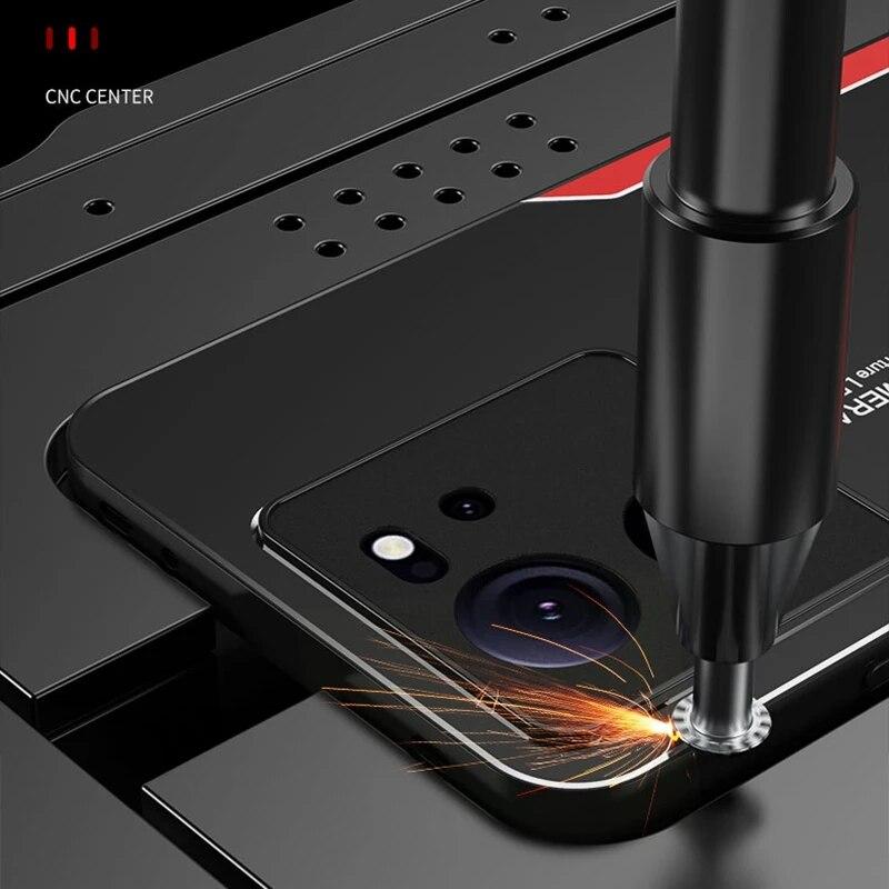 Металлический чехол из алюминиевого сплава для Xiaomi Redmi 13C 13 C 12C 12 4G, матовый чехол, силиконовый противоударный защитный жесткий чехол для телефона Poco C65 C 65 X5 Pro
