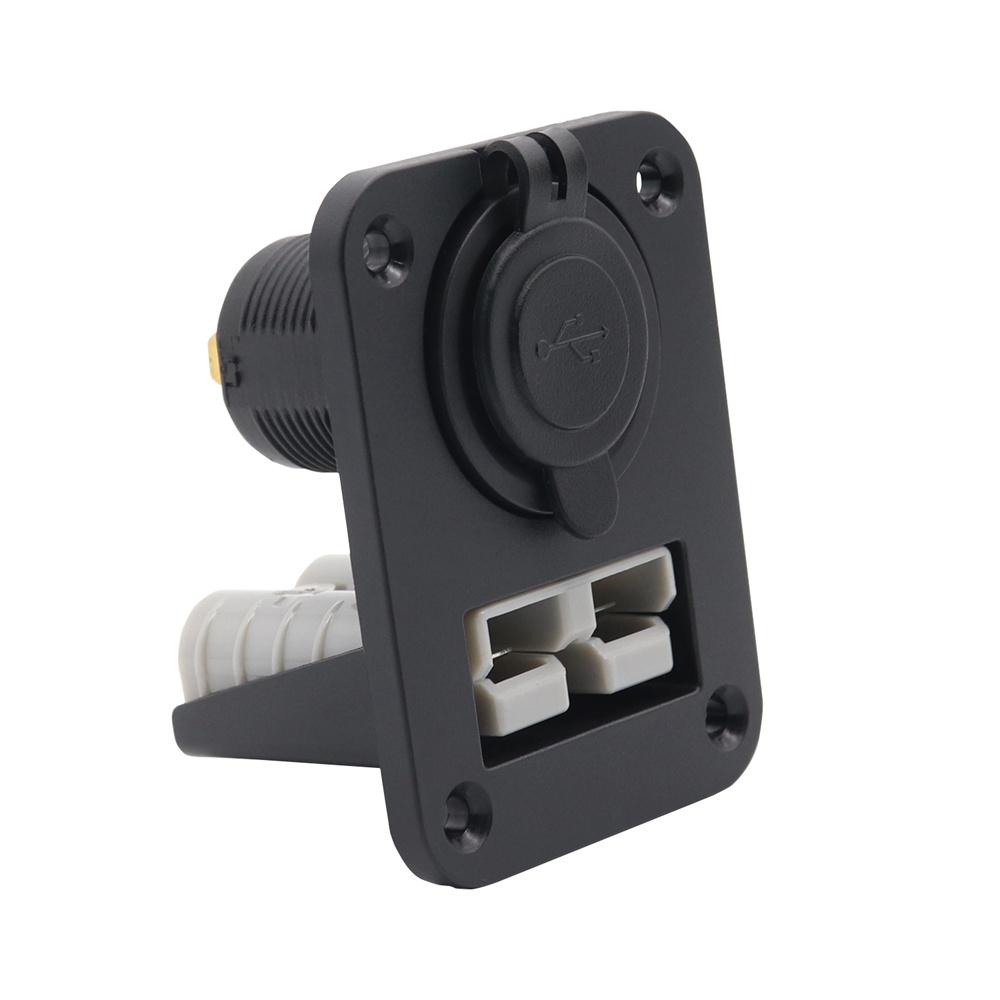 50 Amp Plug Dual USB Socket Flush Mount Recessed Plate For Anderson Style Plugs