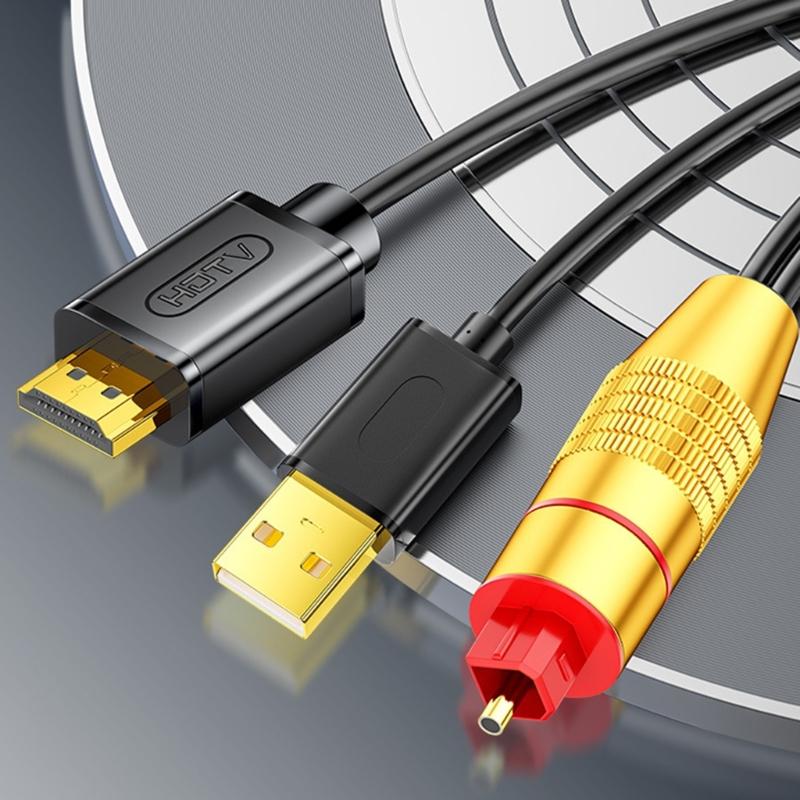 HDTV RCA Порт Композитный в Оптоволоконную Передающую Линию 1.5м Позолоченные Разъемы для Дисплеев Медиа-Плееров и Игровых Консолей Превосходный Вывод