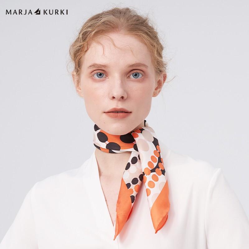 MARJA KURKI Women's Mulberry Silk Polka Dot Small Scarf
