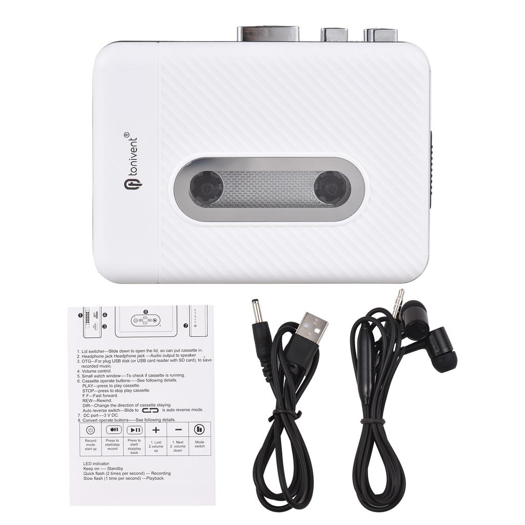 TONIVENT Кассета в MP3-конвертер Кассета в MP3-карточный плеер U Дисковый магнитофон в MP3