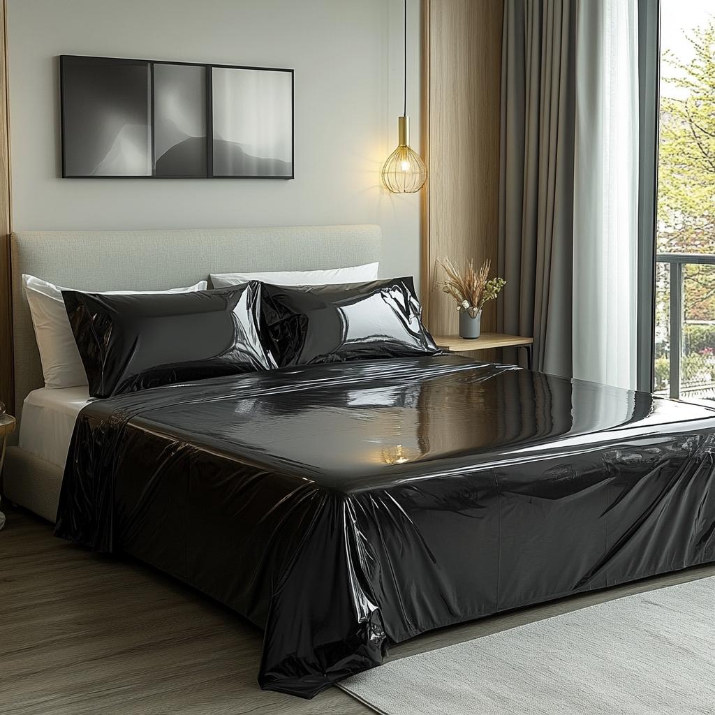 3pc Thickened Flat Bed Sheet Set, 1 Bed Sheet 2 Pillow Protector, Waterproof Pillowcase and Anti-Static, Suitable for Bedrooms