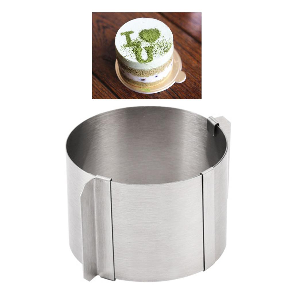 Stainless Steel Round Shape Mousse Baking DIY Pastry Ring Mold Round Adjustable Exquisite Children's Day Baking Gift