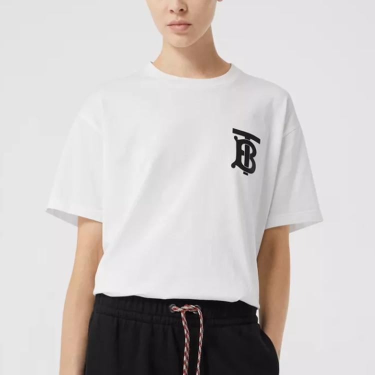 (WMNS) Burberry Monogram Motif Oversized logo Printing Female White Women's 80174731