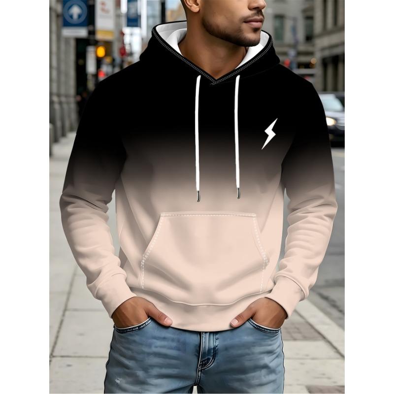 3D Digital Print Casual Men's Sweatshirt ~ Modern Style Suitable for Outdoor, Daily, and Casual Wear