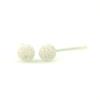 Pt900 Platinum Flash Ball Earrings 3mm 1 Pair for Both Ears Flash Ball Stardust Platinum Earrings Platinum Earrings Yokomountain (Silicone Back)
