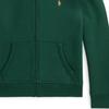 Polo Ralph Lauren Толстовка Детская однотонная с высоким воротом и вышитым логотипом на молнии с длинным рукавом Детская толстовка зеленая CWPOKNIY8021214-300