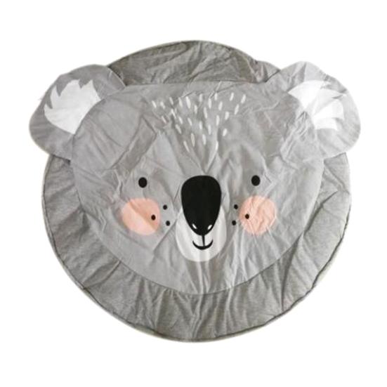 Детский игровой коврик из мягкого материала, коврик для ползания для малышей, круглый дизайн, коврик для занятий для младенцев с рисунком животных, коврик для ползания для младенцев