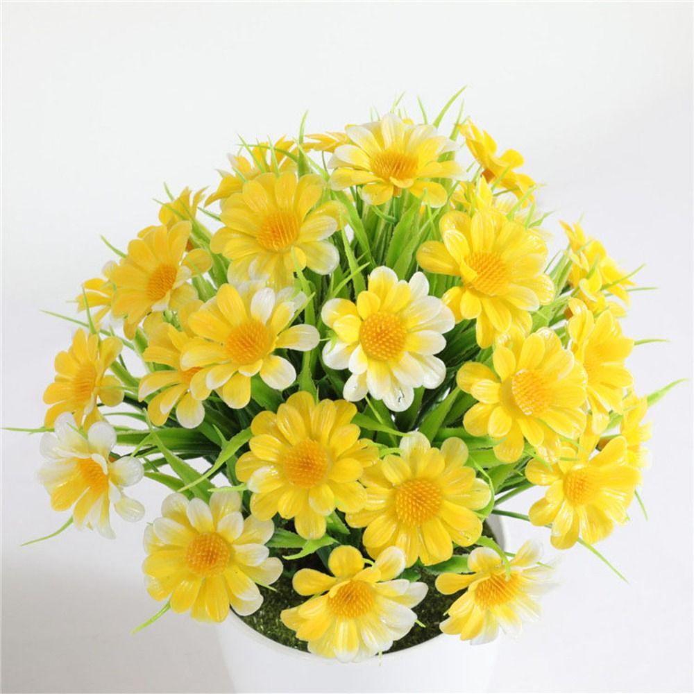 Chrysanthemum Tree In Pot Artificial Faux Plants Plastic Fake Plants Artificial Flowers Bonsai