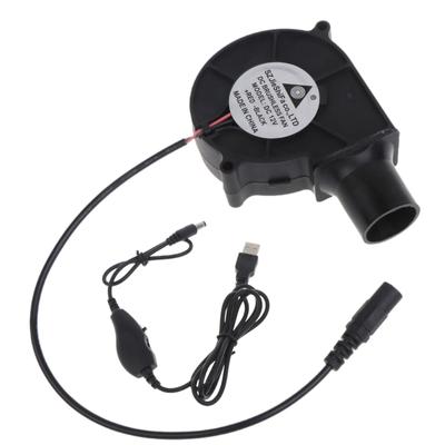 USB 5V2A 12V 5,5x2,1 мм 7530 Вентилятор для приготовления пищи Вентилятор для барбекю Открытый кухонный вентилятор для угля Портативный вентилятор для барбекю