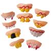 Trick Toys Party Funny Halloween Dentures Zombie Incisors Toothy Halloween Decor Prop Fake Teeth