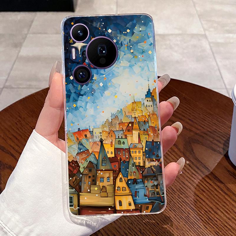 Casing For Huawei Pura 70/70 Pro Plus/70 Pro+ Phone Case Transparent Silicone Aesthetic Cute Cat Cartoon Cover For Pura70 Bumper