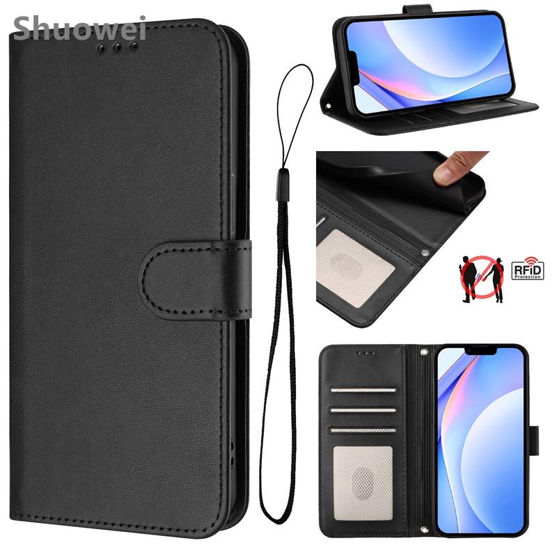 For OPPO A5 A5i A5X A15 A15S A35 A54 A55 A55S A74 A94 A95 Pro 2020 2021 4G 5G Flip Leather wallet Case Protection Card Holder Cover