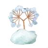 62KD Unique Crystal Sculpture Handmade Crystal Money Tree for Good Luck Wealth Health Figurine OnNatural Stone Base