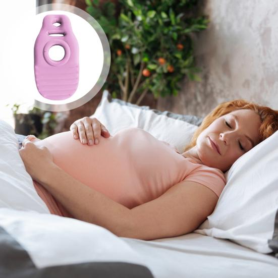 Inflatable Pregnant Yoga Mat Ergonomic PVC Sleeping Support Mattress with Hole Leak-proof Pregnancy Pain Relief Full Body Airbed Pillow Cushion