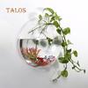 Creative Wall Mounted Clear Acrylic Round Fish Tank Flower Pot Vase Home Decor Decoration