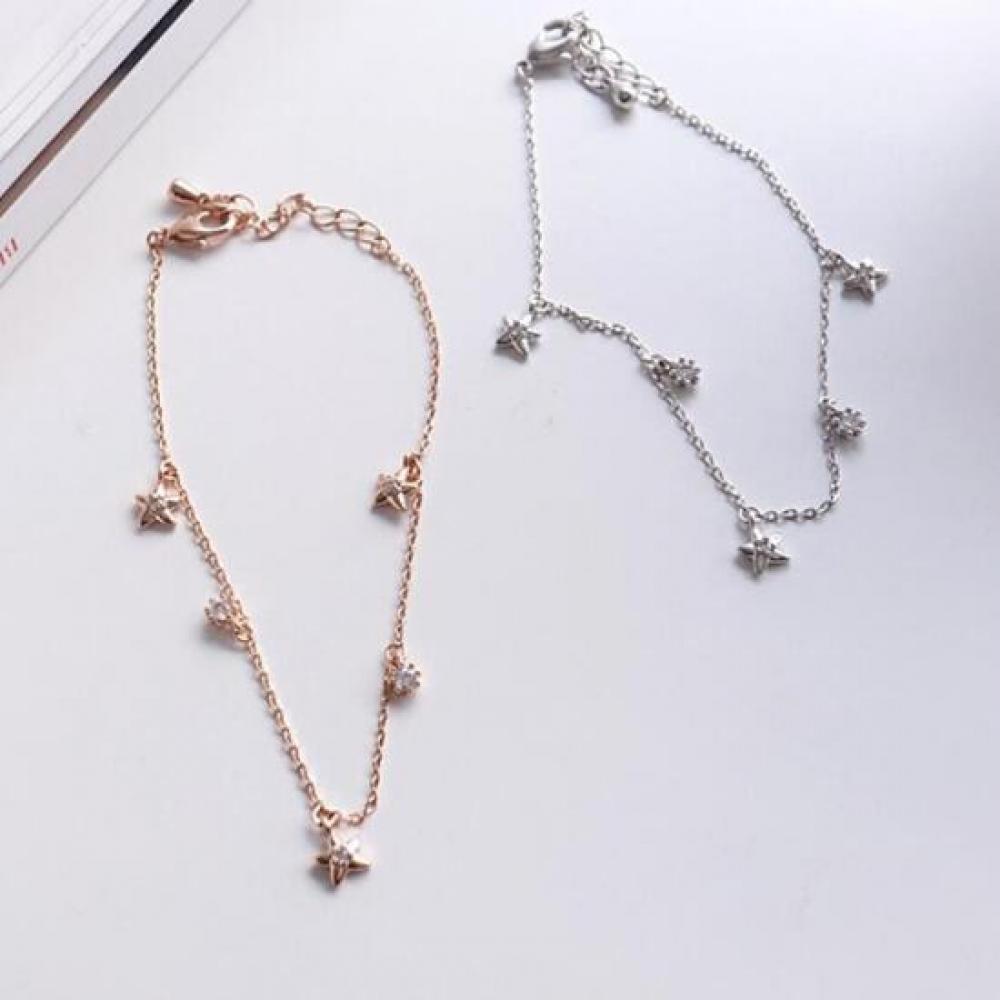 New ArrivalS Open Run Women S Zirconia Silver 2type Bracelet