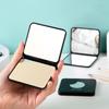 Foldable Makeup Mirror Mini Square Makeup Vanity Mirror Portable Hand Mirrors Double-Side Compact Mirror Pocket Cosmetic Mirrors