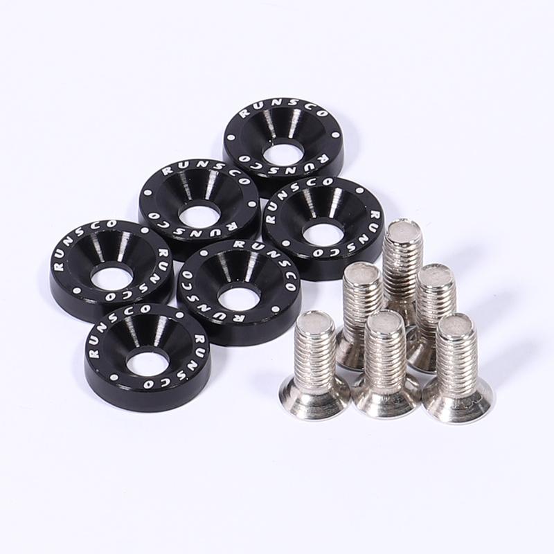Aluminum M8 Fender Washers and Bolt Engine Washer Bolts for Honda Nissan Bmw Tuning Car Universal 6Pcs/Pack