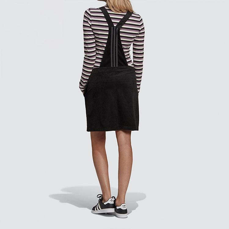 Adidas Оригинальное повседневное платье без рукавов с принтом логотипа-трилистника, свободные бретели, женские платья, черное GU2995