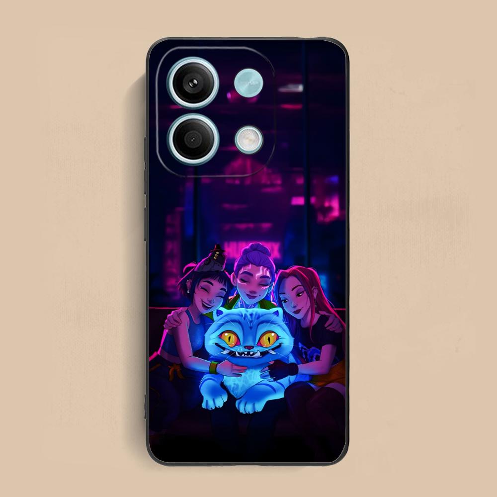 Чехол для телефона KPOP Hunter Girls для Xiaomi Redmi Note 14 13 12 11 S Pro Plus 4G 5G Защитный роскошный красивый чехол с цветной печатью