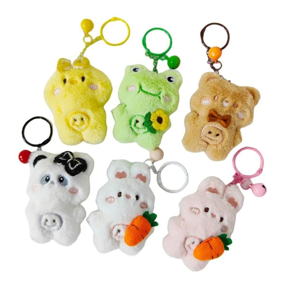 Кролик Животное Лягушка Подвеска Мультяшный Медведь Брелок Милый Плюшевый Кролик Брелок Подвесной Аксессуар