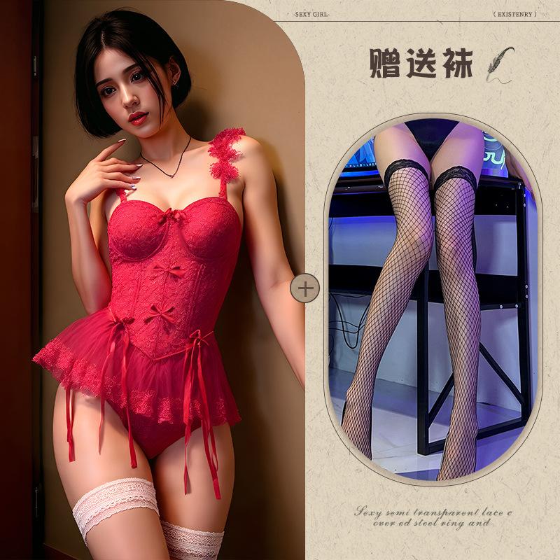Комплект нижнего белья Dream Ballet из французского кружева, бюстгальтер-жилет для маленькой груди, собирающий грудь, из чистой сетки, на косточках
