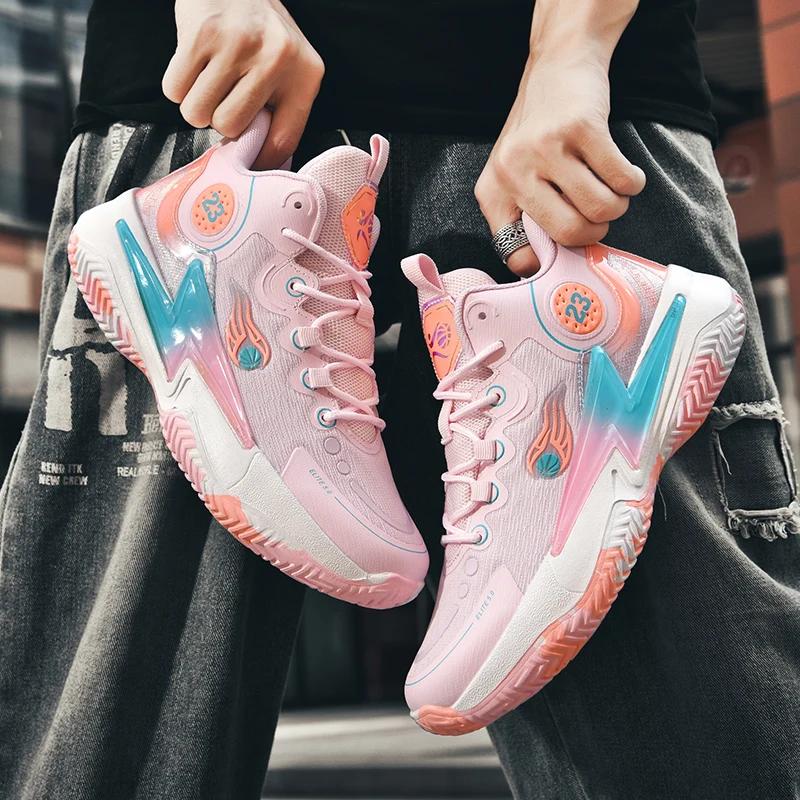 Durable James Rubber Soled Basketball Footwear Breathable and Comfortable Sneakers Men's Low Help Basketball Training Boots