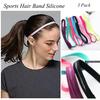 (Projector)3PCS Hair Head Band Sweatband Headband Stretch Mens Wrap Elastic Sports Thin
