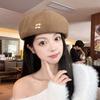 Берет женский осенне-зимний ретро шляпа художника универсальная шляпа-тыква модная шляпа с маленьким бутоном