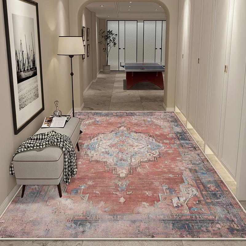 Ковер в персидском стиле большого размера, нескользящий, для гостиной, легко чистится, придверный коврик, мягкий, складной, ковер для зоны отдыха, можно стирать в машине