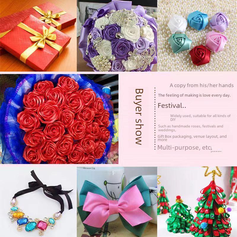 Рулон красной ленты 4 см для самодельных коробок для торта с розами и цветочных свадебных украшений