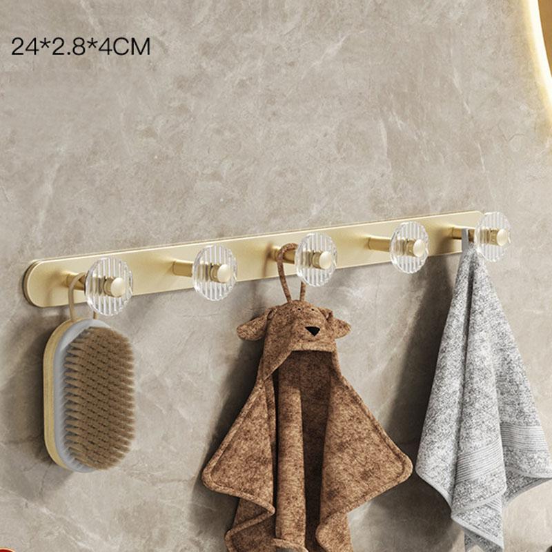Acrylic Bathroom Hooks Towel Hanger Hook Brushed Gold Clothes Hat Hook Row Robe Hook Kitchen Hook Bedroom Hook Bath Accessories