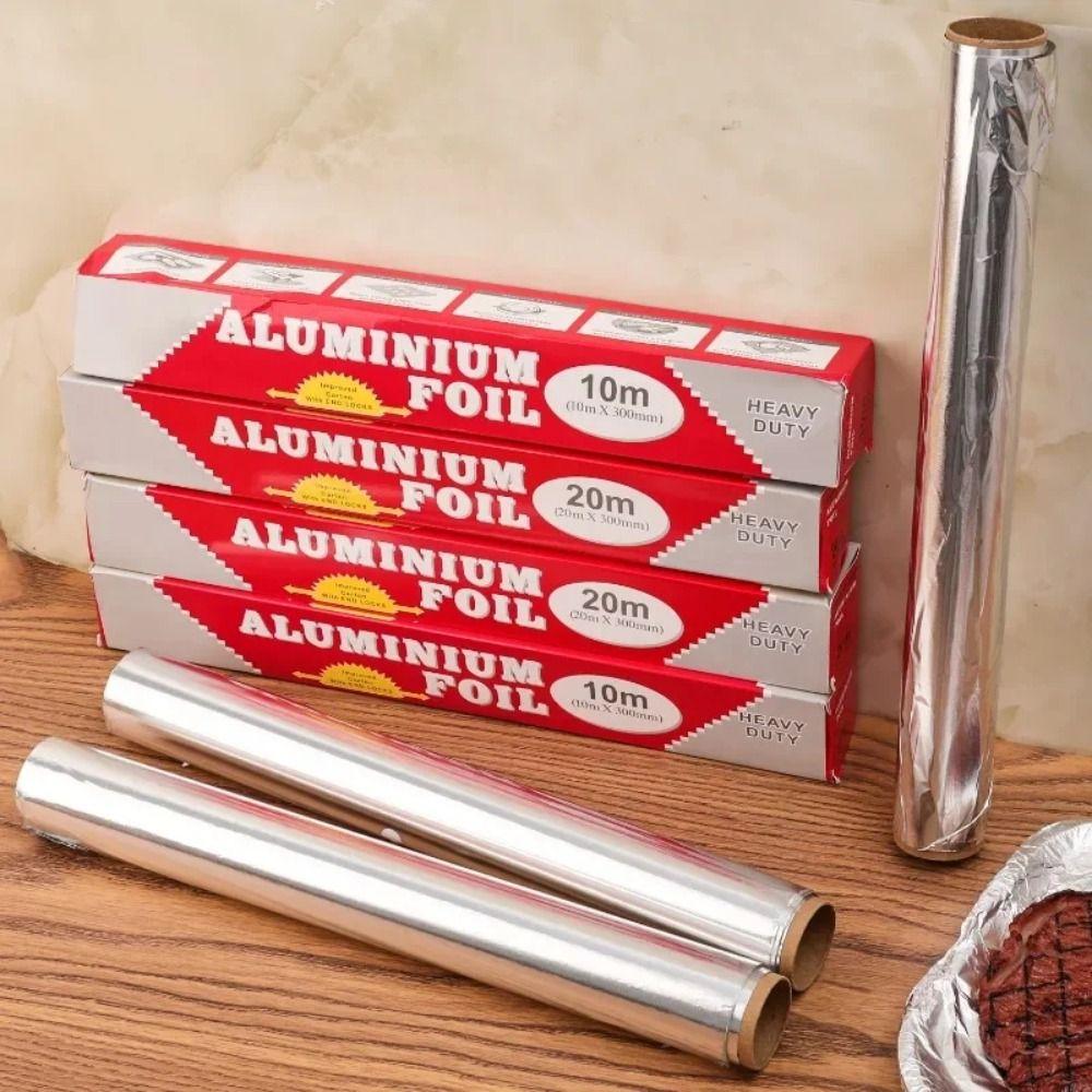 5m/10m/20m Disposable Tin Foil Paper Food-grade Baking Paper  for Air Fryer Oven BBQ Accessories
