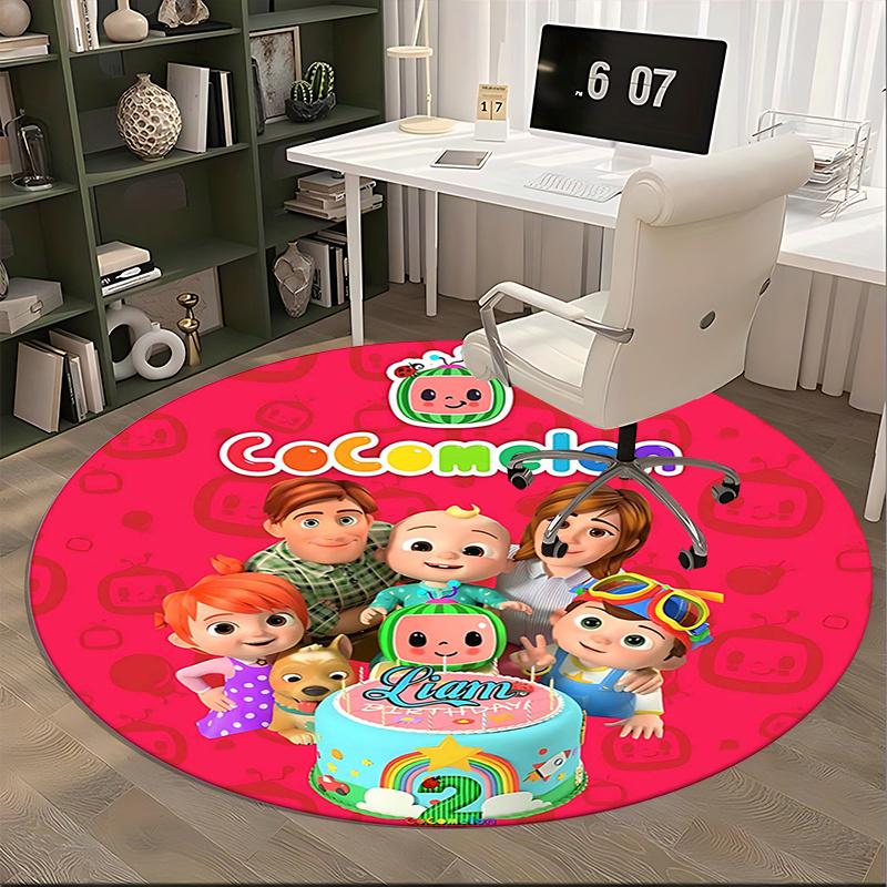 Cocomelon,Liam Birthday Cake Chair mat Round Rug Office carpet, Non slip, Suitable for Living Rooms, Bedrooms decor.1205199a