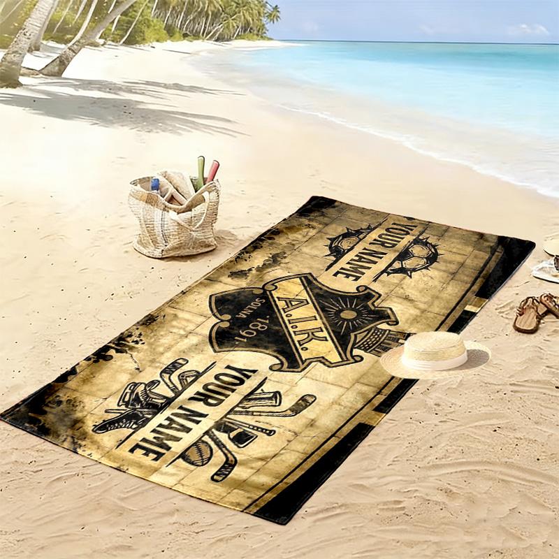 AIK Fotboll Print Beach Towel, Large Soft Quick Dry Towel for Beach Camping Swimming