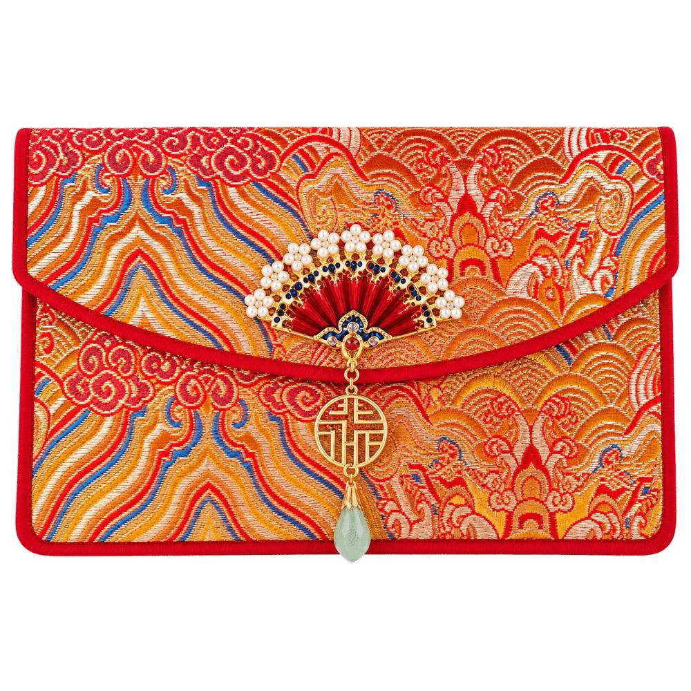 Exquisite Tassel Brocade Red Envelopes Magnetic Buckle Spring Festival Hongbao Family Gathering