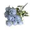 9 Heads Rose Artificial Flower Multicolor Flower Bouquet Lifelike Flowers  Party Supplies