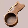 Short Handle Coffee Bean Scoop Walnut Wood Compacts Design For Precise Coffee Grounds Measuring Kitchen Tool Utensils