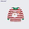 2025 Girls Christmas Santa Cotton Pajama Set Long Sleeve Crew Neck Thermal Underwear Kids Lounge Wear