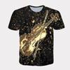 Summer Men's Digital Printed Short Sleeved Shirt Loose Fitting Pullover Round Neck Digital Printed 3D T-shirt