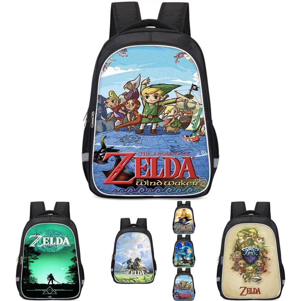 Просторный рюкзак в стиле Zelda для детей Легкий и эргономичный школьный рюкзак