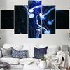 5 Pieces Wall Art Canvas Painting Marine Life Jellyfish Poster Modular Bedroom Pictures Modern Decoration Home Living Room